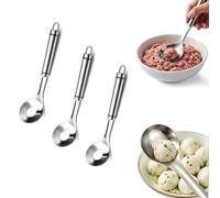 Machine à boulettes de viande en acier inoxydable，Argent 3Pcs | Préparez des boulettes viande parfaites sans salir les mains,pour portionner le bœuf haché pendant la préparation à la maison