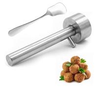 Machine à boulettes de viande en acier inoxydable et pelle à falafel, antiadhésive, facile à nettoyer, comprend une cuillère à crème