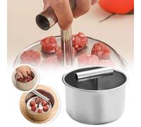 Machine à boulettes de viande en acier inoxydable, outil multifonction à pression manuelle pour faire rapidement 6 pâtisseries, facile à nettoyer