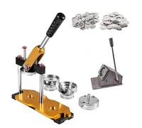 Machine à boutons avec 100 pièces de bouton pour aimants de réfrigérateur, porte-clés et badges - Créez des boutons et des badges personnalisés