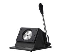 Machine à boutons manuelle 58 mm avec poignée de 27,5 cm - Perforatrice ronde pour montage sur table - Pour badges, papier photo, papier d'art