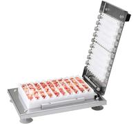 Machine à Brochettes Manuelle, 10 Trous Barbecue Kebab Machine, Acier Inoxydable Utilisation Hautement Efficace, Outils de Cuisine pour Grillage Fabrication Kebabs Kit