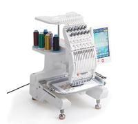 Machine à broder commerciale 12 aiguilles à tête unique informatisée avec 15 motifs de fonctions 20 x 30 cm Zone de travail pour vêtements