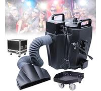 Machine à brouillard de glace sèche avec buse de tube et base de poulie, machine à glace sèche 3500 W avec Flight Case, couverture de 150 m², fumée de brouillard haute densité, pour fêtes, mariages