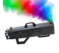 Machine à Brouillard Portative 1500W - Débit de Fumée Réglable, Lumières LED 7 Couleurs, Affichage Numérique & Réservoir 0,3L - Pistolet à Brume Portable pour Événements, Fêtes et Spectacles Black