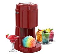 Machine à broyer la glace électrique, machine à glace pilée Snow Cone 135W, fabricant de snowcone / 58 dB faible bruit, pour la maison, anniversaire, maison, cuisine red