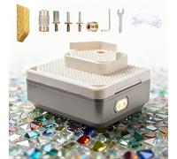 Machine à broyer les vitraux 4200 tr/min - avec alimentation automatique en eau - Conception double couche, 4 mèches de meulage - Outil de perçage et de raffinage des bords de 2 à 3 mm