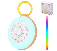Machine à bruit blanc avec veilleuse et Bluetooth, machine à bruit blanc portable, 32 sons apaisants pour bébés et adultes, veilleuse 7 couleurs, fonction minuterie, silicone de qualité alimentaire