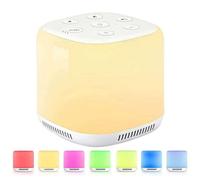 Machine à Bruit Blanc Sommeil Profond Veilleuse LED Bébé Adulte USB Rechargeable Minuterie Sons Naturels Anti-Insomnie Portable