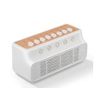 Machine à bruits blancs avec haut-parleur Bluetooth, 8 sons naturels avec réglage du volume indépendant, 3 minuteries, batterie 1800 mAh, prise jack 3,5 mm, pour sommeil, bébé, bureau et yoga