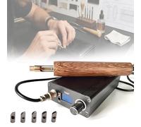 Machine à Brunir Et Sceller Les Bords Du Cuir - 5 En 1,Presse à Chaut,Repasseuse Et Gaufreuse électrique,Gain De Temps Pour Un Finition Professionnelle (Chaussures,Sacs,Ceintures),Avec 5 Têtes A