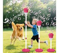 Machine A Bulle Distributeur Bulles Enfant Automatique Lampadaire Design Lumière Musique Intégrées Simple Bouton Fête Anniversaire Mariage Exterieur Jardin Machine À Bulles Automatique (Rouge)
