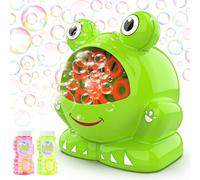 Machine a Bulle, Jouet Enfant 3 4 5 6 7 8 Ans Bulles de Savon Automatique Portable Souffleuse à Bulles avec 2 Bouteilles Liquide Cadeau Garçon Fille Jeu Jardin Plein Air Exterieur Intérieur Grenouille