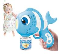 Machine à Bulles Automatique - 7,28 x 3,15 x 7,87 Pouces - en Forme de Poisson Amusant - Distributeur de Savon Portable pour Les Anniversaires d', Pâques, fêtes de Jardin,