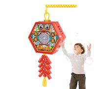 Machine à Bulles Automatique - Jouet Pour Bulles Illuminées, Machine à Bulles Lunaire Du Nouvel An | Jouets électriques Pour Souffler Des Bulles Avec Lumière Colorée Et Son Réaliste De Feu D'artif