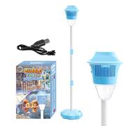 Machine À Bulles Automatique pour, Support De Fabricant De Bulles avec Lumières Et Musique, Souffleur De Bulle en Forme De Lampe De Route pour Extérieur, Jardin, Patio, Plage
