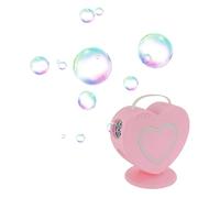 Machine à bulles automatique - Rotation à 90°/360° - 500 ml - Arc-en-ciel - Pour enfants - Pour fête en plein air, mariage, rose