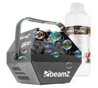 Machine à bulles BeamZ B500 - Blanc - 30 tours/min avec grande roue - 1L de liquide