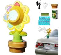 Machine à Bulles colorée en Forme de Tournesol avec 30 sachets de Liquide à Bulles, Rechargeable avec télécommande, Machine à Bulles Amusante pour Danser Le Swing, décoration de Toit
