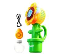 Machine à bulles de fleurs de | Souffleur électrique automatique à 3 modes avec lumière LED, design rechargeable via USB | Créateur de mousse télécommandé jouet pour fêtes d'abeille