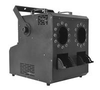 Machine à bulles de fumée de brouillard 1500 W 3 en 1 CO2 | Design à quatre buses avec lumières LED RVB, contrôle DMX512 et grande roue à bulles