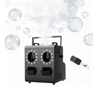 Machine à bulles de fumée DMX avec télécommande et lumières for mariages, DJ et fêtes - Brouillard, bulles et éclairage 3 en 1