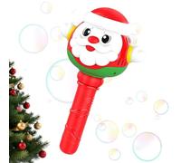 Machine à Bulles de Noël 8 Trous Lumineux Multicolores 3 Modes | Bagette Lutin pour Bulles pour école, classe, parc, jardin, pelouse, piscine, aire de jeux, salle de bains,