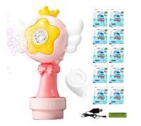 Machine à Bulles De Voiture - Machine à Bulles - Batterie Rechargeable Avec Lumières LED Pour Anniversaire Jardin Piscine Jeux Eau Mariage Baignoire Voiture