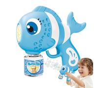 Machine à bulles en plein air - Machine à bulles de savon Whotomatic | Bulles de savon automatiques avec design de poisson amusant | Distributeur de savon portable et doux, paire de jouets pâles
