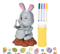 Machine À Bulles - Étanche Souffleur Lapin Avec Musique Et Lumière,Générateur De Bulles Lapin De Pâques Avec Musique, Lumières Et Zone Peinture DIY | Pour Fille, Intérieur, Extérieur, Anniversaire, Ma