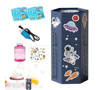 Machine À Bulles - Jouet D'extérieur pour | Machine À Bulles À Piles, Solution À Bulle De 140 ML, Câble De Chargement USB pour Garçons Et Filles, Anniversaire, Noël, Fêtes De Pâques, Jeux Dan