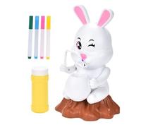 Machine à Bulles,Lapin Mignon Souffleur Étanche Jouet,Machine à Bulles Lapin de Pâques à Peindre DIY | pour Filles Garçons Activités Extérieures Mariage Anniversaire Cadeaux de