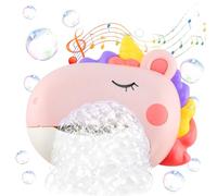Machine à bulles licorne pour baignoire avec 12 mélodies, jouet de bain rechargeable pour bébé avec ventouses puissantes, jouet sensoriel pour enfants de 1 à 6 ans