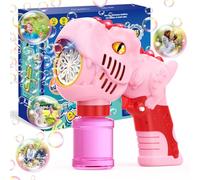 Machine à Bulles, Machine à Bulles Automatique pour Enfants 10000+ Bulles par Minute, Machine à Bulles Portable Rechargeable avec 6 Grands Trous/2 Solutions pour extérieur Mariage fête, Noir (V13)