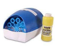 Machine à bulles mobile pour enfant BLEU/BLANC avec liquide G002GCB