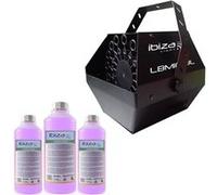 Machine à bulles Noir grand débit IBIZA LIGHT LBM-10 pour mariages, soirées, Dj, avec 3L de liquide Noir