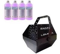 Machine à bulles Noir grand débit IBIZA LIGHT LBM-10 pour mariages, soirées, Dj, avec 4L de liquide Noir