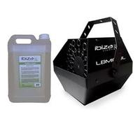 Machine à bulles Noir grand débit IBIZA LIGHT LBM-10 pour mariages, soirées, Dj, avec 5L de liquide Noir
