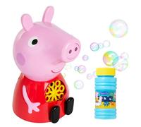 Machine à bulles Peppa Pig,Machine à bulles,Machine à bulles Peppa Party et solution à bulles en bonus,Jouets d'extérieur et d'intérieur parfaits,Jouets Peppa Pig House On The Hill,À partir de 3 ans