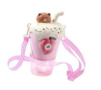 Machine à Bulles pour Enfants, Jouet de Machine à Bulles Automatique éclairé électrique Musical en Forme de Tasse de thé au Lait (Rose)