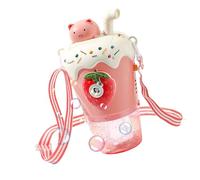 Machine à Bulles pour Enfants, Jouet de Machine à Bulles Automatique éclairé électrique Musical en Forme de Tasse de thé au Lait (Pink)