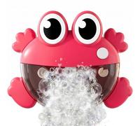Machine à Bulles pour Enfants, Machine à Bulles de Bain - Jouet Grenouille Un Bouton avec Jet d'eau Rotatif, pour Les Tout-Petits et Les Enfants, Rouge
