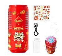 Machine À Bulles Pour Les Fêtes - Jouet À Bulles Multimode Rechargeable | Lumière LED Sur Le Thème Du Nouvel An Chinois, Conception Étanche En Plastique ABS Sûr | Événements De Festival En Plein Air P