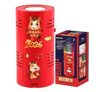 Machine à bulles pour les fêtes - Jouet année 15 trous avec lumière - Machine à bulles automatique rechargeable - Pour une utilisation en extérieur, dans le jardin, la salle de bain, les jeux et les