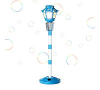 Machine à bulles pour rechargeable - Lanterne de rue debout avec LED et musique - Machine à bulles automatique pour jardin et fête - Jouet d'extérieur sans fil - 28 x 19 cm
