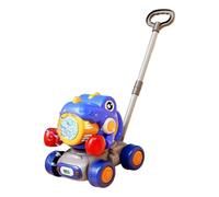 Machine à Bulles pour Tondeuse à Gazon - Jouet Coulissant Dinosaure - Système de soufflage ABS - Design léger - Équipement de Jeu pour d'âge préscolaire, Voyage, école, Maison, Configuration