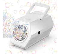 Machine à Bulles Professionnelle Automatique Portable Rechargeable USB - 10000 Bulles/Min, 2 Vitesses, Réservoir 240ML, Jouets à Bulles pour Enfants, pour Anniversaire/Mariage/Fête/Extérieur