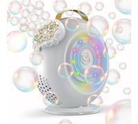 Machine à Bulles Rechargeable pour Enfants - Plus de 15 000 Bulles/Min, Rotation Auto 90°/360° avec lumière LED. Capacité 500 ML, 2 Vitesses. Idéale pour fêtes en extérieur, Mariages, Anniversaires