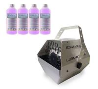 Machine à bulles SILVER grand débit IBIZA LIGHT LBM-10 pour mariages, soirées, Dj, avec 4L de liquide
