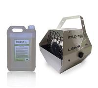 Machine à bulles SILVER grand débit IBIZA LIGHT LBM-10 pour mariages, soirées, Dj, avec 5L de liquide